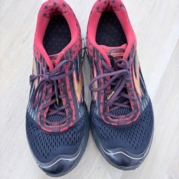 Brooks‎ Ghost 9 Victory Running Shoes Mens 9.5 Navy Red Stars Stripes 1102331D main image 5